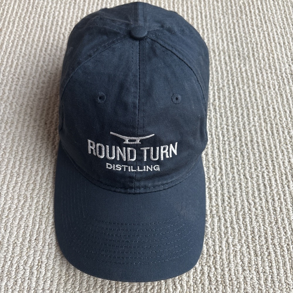 Round Turn Distilling Biddeford Maine Strapback Baseball Hat Cap Adjustable